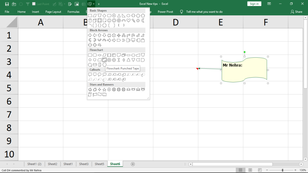 Excel Trick To Change Shape of Comments