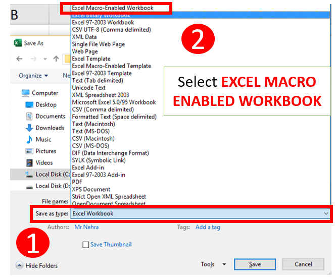 How to save Macro Workbooks