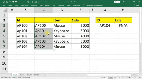 trim vlookup formula in excel