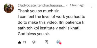 Learner feedback for Deepak EduWorld Excel course