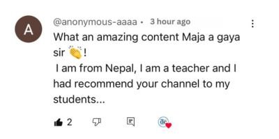 Learner feedback for Deepak EduWorld Excel course