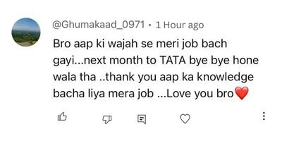 Learner feedback for Deepak EduWorld Excel course
