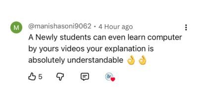 Learner feedback for Deepak EduWorld Excel course