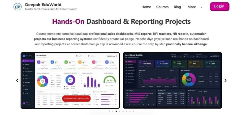 Advanced Excel Dashboard