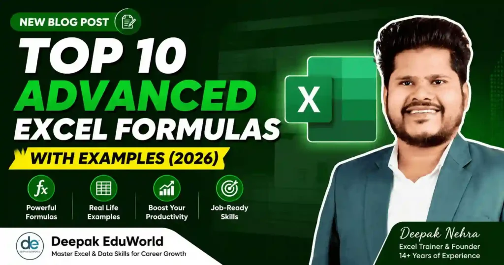Top 10 Advanced Excel Formulas with Examples
